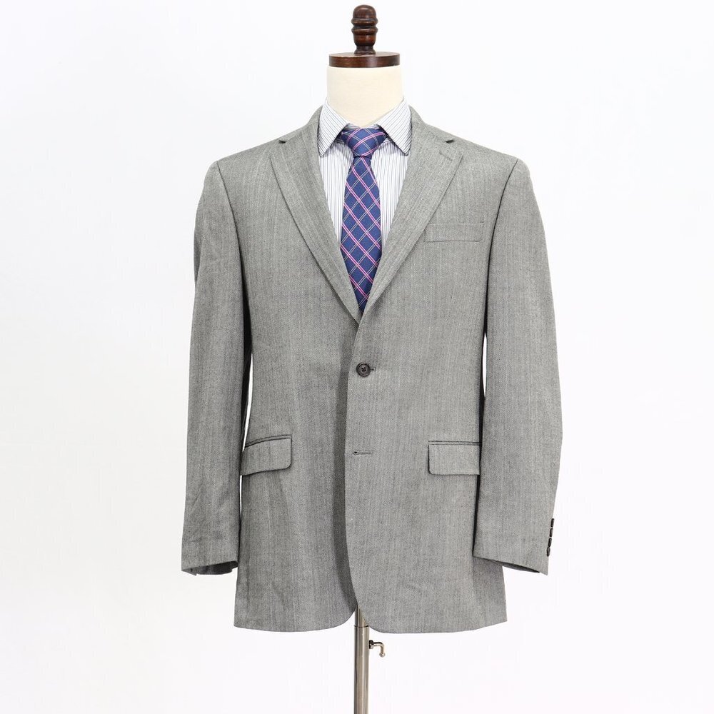 Ralph Lauren 42L Gray HB 2-Button Sport Coat Blazer Jacket V017
